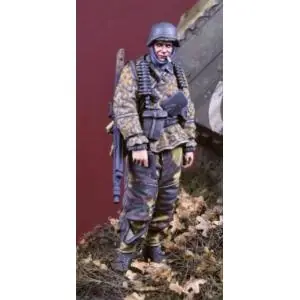 D-DAY miniatures 1 35; SS MG-42 Gunner, Kampfgruppe Hansen Ardennes 1944 Saldi