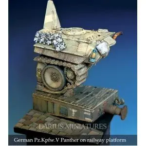 Subito Disponibile Darius Miniatures 1 35; Scenerie 27 - WWII - Panther Heck auf Waggonteil