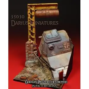 Darius Miniatures 1 35; Scenerie 30 - WWII - Befehlspanzer I Front & Mast Affare