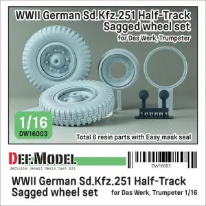 Di Tendenza DEF MODEL 1 16 Sd.kfz.251 Half-track front sagged wheel set