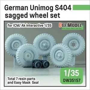Spedizione Espresso DEF MODEL 1 35 German Unimog S404 Sagged Wheel set