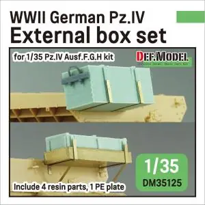DEF MODEL 1 35 Panzer IV External box set (Ausf. F / G / H) Consegna Rapida