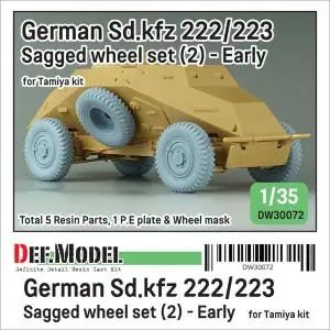 Prezzo Ridotto DEF MODEL 1 35 Sd.Kfz 222 / 223 Sagged wheel set-2 Early