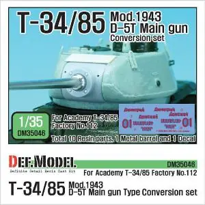 Quantità Limitata DEF MODEL 1 35 T-34/85 D-5T Main gun(Mod.43) conversion set