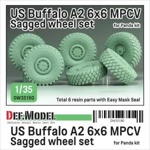 A Buon Prezzo DEF MODEL 1 35 US Buffalo A2 6x6 MPCV Sagged wheel set