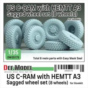 DEF MODEL 1 35 US C-RAM with HEMTT A3 sagged wheel set Novità