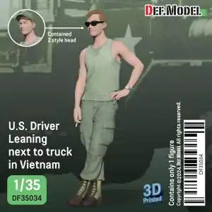 Offerta DEF MODEL 1 35 US Driver leaning next to truck Vietnam (3D-Print)