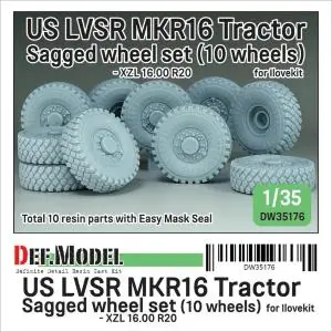 DEF MODEL 1 35 US LVSR MKR16 Tractor sagged wheel set Prezzo Basso