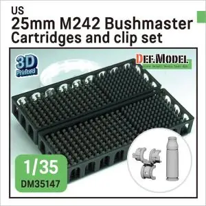 Offerta Limitata DEF MODEL 1 35 US M242 25mm Bushmaster Cartridges and clip set