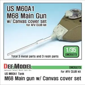 Novità DEF MODEL 1 35 US M68 Main gun /w canvas cover set
