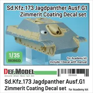 DEF.MODEL 1/35 Jagdpanther Ausf.G1 Zimmerit Coating Decal set for Academy kit Offerta Speciale