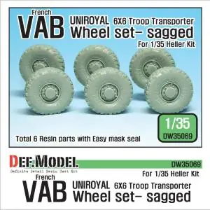 Ordina Subito DEF.MODEL French VAB set di ruote effetto peso 2-Uniroyal (per Heller 1/35 6 wheel included)