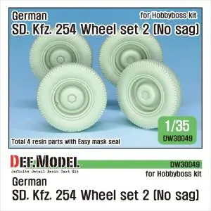 DEF.MODEL German Sd.Kfz.254 set di ruote 02- No sag ( per Hobbyboss 1/35) Reso Gratuito
