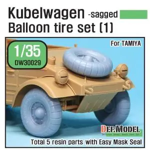 Quantità Limitata DEF.MODEL German VW Desert type set di ruote 1 (per Tamiya 1/35)