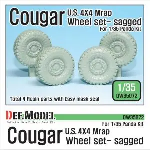 Acquista Ora DEF.MODEL US Cougar 4X4 MRAP set di ruote effetto peso (per Panda 1/35)