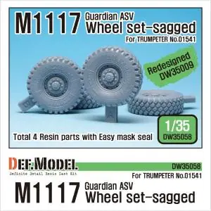 DEF.MODEL US M1117 Guardian ASV set di ruote effetto peso (per Trumpeter 1/35) Super Prezzo