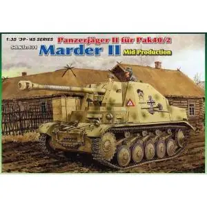 DRAGON 1/35 Sd.Kfz.131 Panzerjager II FuR PAK 40/2 MARDER II MID PROD. Ultime Pezzi
