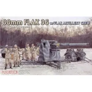Direttamente Dal Produttore DRAGON 1/35; 88mm FLAK 36 w/FlaK Artillery Crew