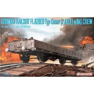 DRAGON 1/35; German Railway Flatbed Typ Ommr (2 Axle) w/MG Crew Sconto