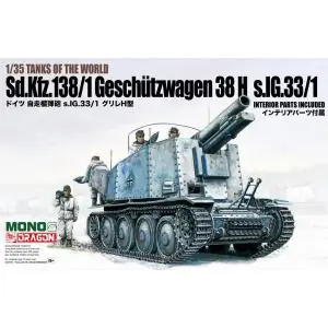 Vendita Finale DRAGON 1/35; Sd.Kfz.138/1 GESCHÜTZWAGEN 38 H s.IG.33/1