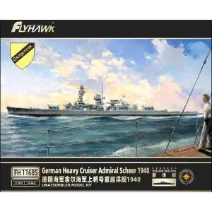 FLYHAWK 1 700 German Heavy Cruiser ADMIRAL SCHEER 1940 (Deluxe) Ultime Pezzi
