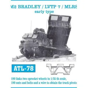 Nuova Collezione Friulmodel set di cingoli in metallo da assemblare maglia a maglia scala 1/35 per M2 Bradley / LVTP 7 /MLRS early type