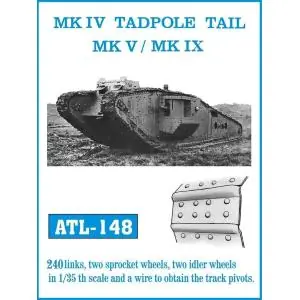 Friulmodel set di cingoli in metallo da assemblare maglia a maglia scala 1/35 per MK IV TADPOLE TAIL MKV / MK IX Affare
