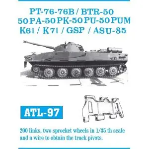 Offerta Del Giorno Friulmodel set di cingoli in metallo da assemblare maglia a maglia scala 1/35 per PT-76 – 76B / BTR-50 – 50P – 50PA – 50PK – 50PU – 50PUM / K-61 / K-71 / GSP / ASU-85