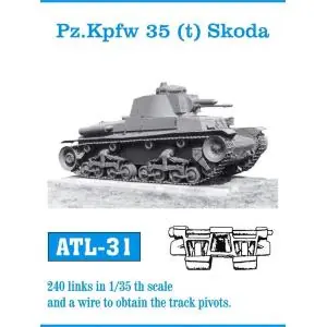 Bestseller Friulmodel set di cingoli in metallo da assemblare maglia a maglia scala 1/35 per Pz.Kpfw 35 (t) Skoda