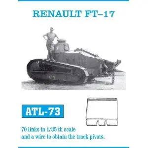 Friulmodel set di cingoli in metallo da assemblare maglia a maglia scala 1/35 per RENAULT FT-17 Novità