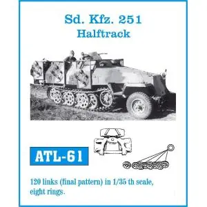 Promozione Esclusiva Friulmodel set di cingoli in metallo da assemblare maglia a maglia scala 1/35 per Sd. Kfz. 251 Halftrack