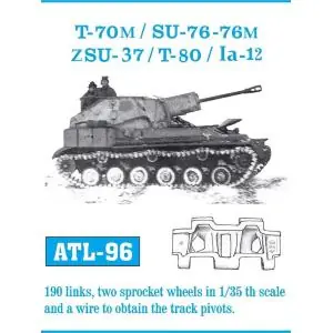 Friulmodel set di cingoli in metallo da assemblare maglia a maglia scala 1/35 per T-70M / SU-76 – 76M / ZSU-37 / T-80 / Ia-12 Compra Oggi Stesso