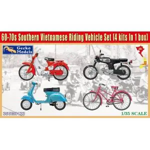 Affare GECKO 1/35; 60-70s Southern Vietnamese Riding Vehicle Set (4 kits In 1 box)