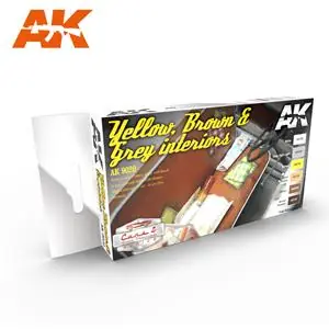Ordina Subito AK INTERACTIVE YELLOW, BROWN & GREY INTERIORS paint set