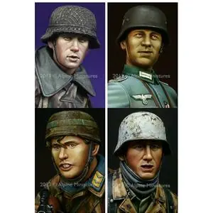 Offerta Speciale Alpine Miniatures 1/16; German Heads Set 3