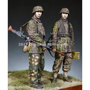 Alpine Miniatures 1/35; MG Team 12 SS "HJ" Set 2 figures Must-Have