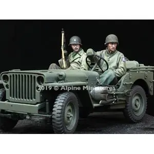 Occasione Imperdibile Alpine Miniatures 1/35; US Jeep Crew Set WWII - 2 figs