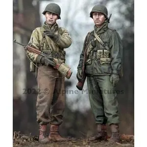 Popolare Alpine Miniatures 1/35; WW2 US Infantry Set (2 figures)
