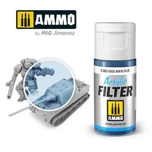 A Buon Prezzo AMMO of MIG ACRYLIC FILTER Marine Blue - Acrylic Filter 15mL