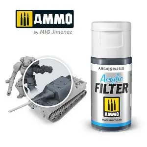 Promozione AMMO of MIG ACRYLIC FILTER Pale Blue - Acrylic Filter 15mL
