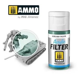 Prezzo Ridotto AMMO of MIG ACRYLIC FILTER Turquoise - Acrylic Filter 15mL