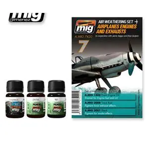 AMMO OF MIG AIRPLANE WEATHERING SETS AIRPLANES ENGINES AND EXHAUSTS Miglior Prezzo