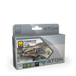 AMMO of MIG ATOM P-51 MUSTANG colors Set (6 colors per set) Prezzo Di Fabbrica