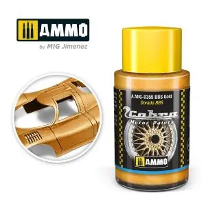 Ultime Pezzi AMMO of MIG Cobra Motor BBS GOLD - Acrylic Non-Toxic colour 30ml
