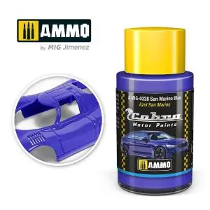 Spedizione Espresso AMMO of MIG Cobra Motor San Marino Blue - Acrylic Non-Toxic colour 30ml