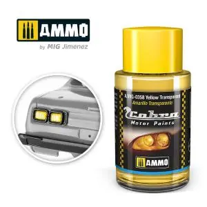 Vendita Finale AMMO of MIG Cobra Motor Yellow transparent - Acrylic Non-Toxic colour 30ml