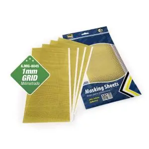AMMO OF MIG Masking Sheets 1mm Grid. x5 Sheets. 290x145mm (Adhesive) Compra Online