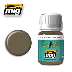 Spedito Oggi AMMO OF MIG Panel Line Wash SHADOW FOR DESERT BROWN