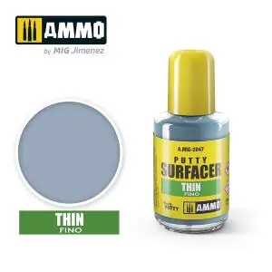 AMMO OF MIG Putty Surfacer THIN; Liquid Putty. 30mL jar Ultimissimo Modello