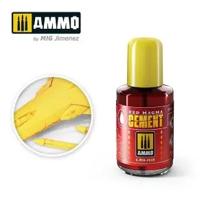 Direttamente Dal Produttore AMMO OF MIG Red Magma Cement (polyester plastic glue) 30ml
